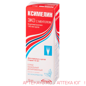 Ксимелин эко с ментолом спрей наз. 0,1% фл. 10мл