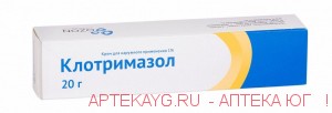 Клотримазол крем д/нар.прим. 1% туба 20г №1
