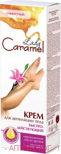 Lady caramel крем для депиляции тела быстродействующий 100мл