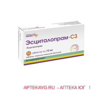 Эсциталопрам-сз 0,01 n30 табл п/плен/оболоч/блистер