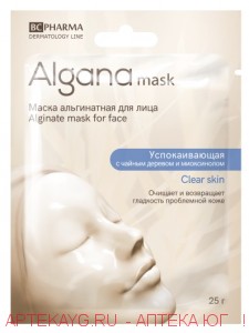 Биси (beauty care) маска д/лица альгадо гидро очищающая с чайное дерево
