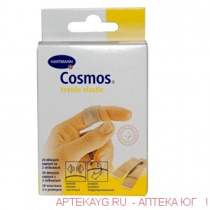 Cosmos textil elastic - пл-рь эласт. цв. кожи, 20 шт. 2 р-ра