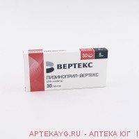 Лизиноприл-вертекс 0,005 n30 табл