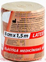 Lauma бинт эластичный 8смx1,5м