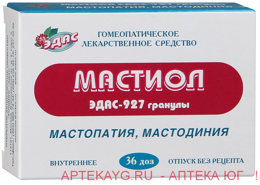 Эдас-927 мастиол гранулы гомеопатич. контейнер-доза 0.17г n36 россия