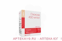 Глюкоза р-р для в/в введ 400мг/мл 10мл n10 амп пэт