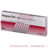 Феррум лек 100мг №30 тб.