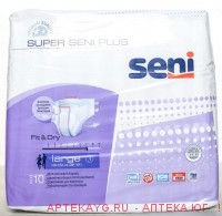 Подгуз Seni Super Plus Large свыше 75кг №10
