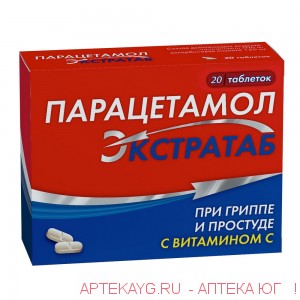 Парацетамол экстратаб таб. 500мг + 150мг №20