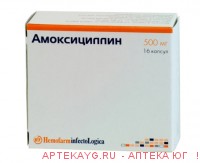 Амоксициллин 250мг №16 капс.