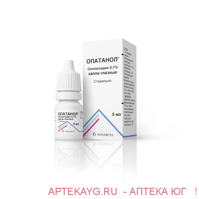 Опатанол капли глаз. 0.1 % фл/кап. пласт 5 мл. х1