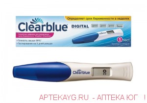 Тест д/определения беременности клиаблу цифровой с индикатором срока берем.