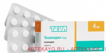 Тизанидин-тева 0,004 n30табл