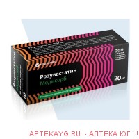 Розувастатин медисорб 0,02 n30 табл п/плен/оболоч/блистер