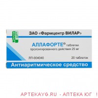 Аллафорте табл пролонг действ 25 мг х20