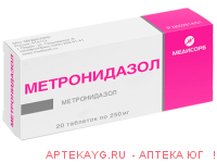 Метронидазол медисорб 0,25 n20 табл