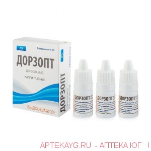 Дорзопт капли гл. 2% фл.- капельница 5мл №3