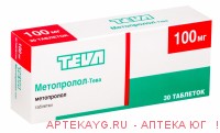 Метопролол-тева таб. 100мг №30