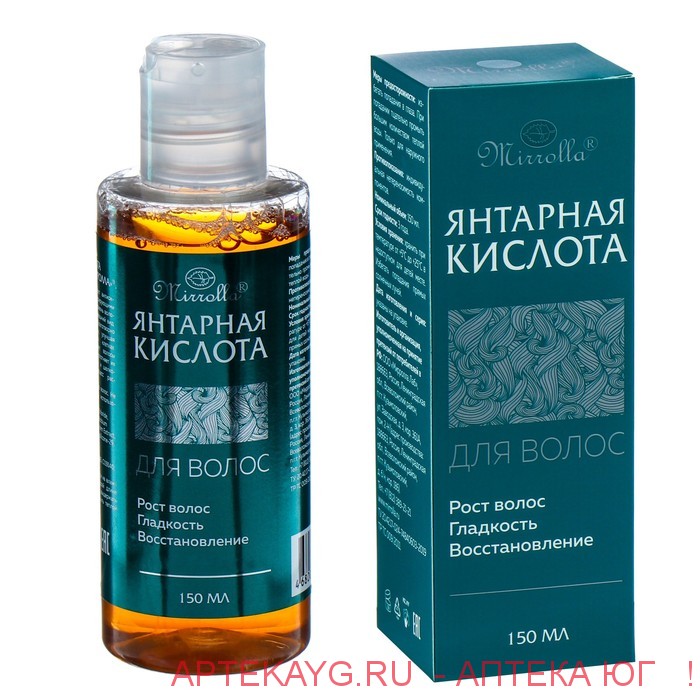 Мирролла ополаскиватель янтарная кислота для волос 150мл