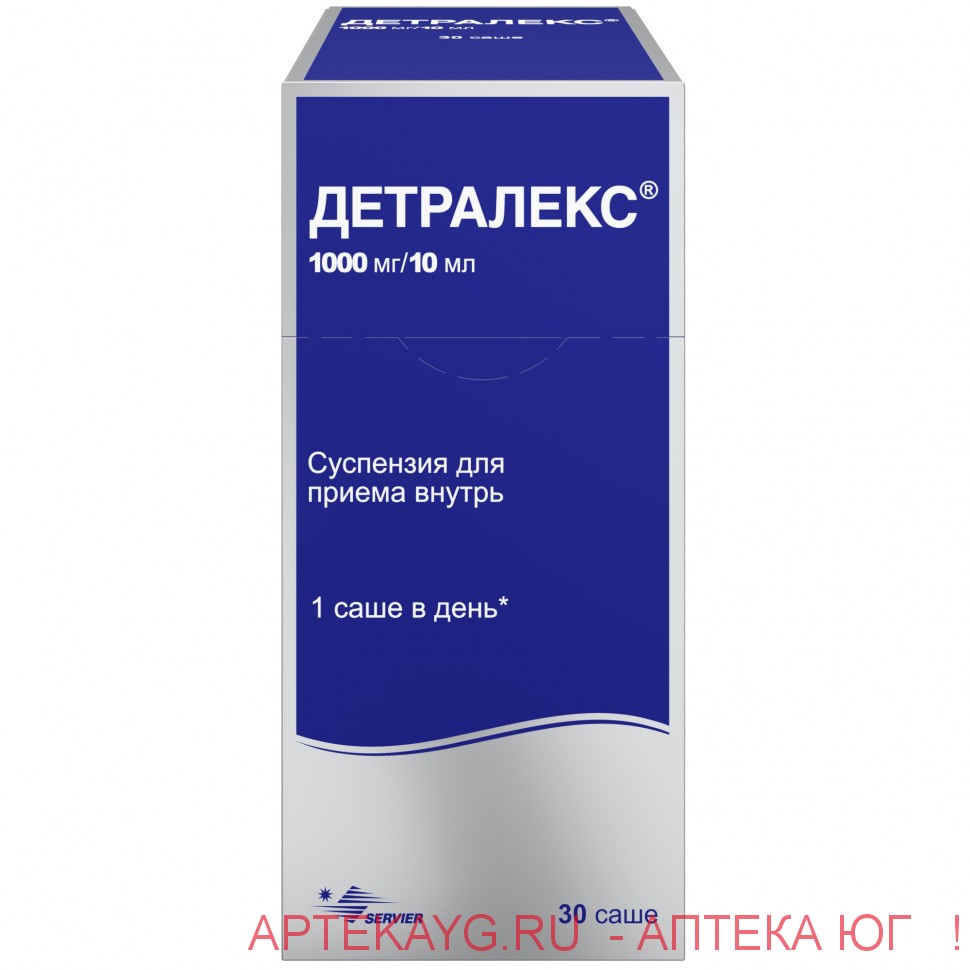 Детралекс сусп д/внут пр. 1000 мг /10 мл саше 10 мл х30 ^