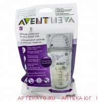 Авент пакеты для хранения молока 180мл n25  scf603/25