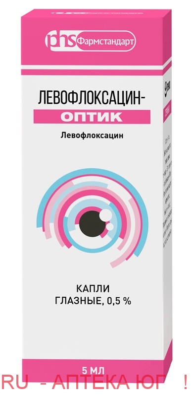 Левофлоксацин-оптик капли глазные 0,5% 5мл