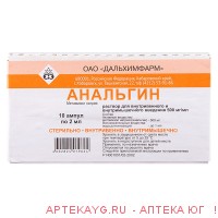 Анальгин р-р д/в/в и в/м введ. 500мг/мл 2мл амп. №10