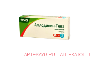 Амлодипин-тева таб. 5мг №30 Амлодипин-тева таб. 5мг №30