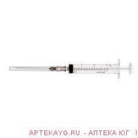 Шприц 10мл 3-х комп c иглой 21g 0,8x40 тип луер n100/паскаль/