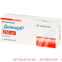 Диакарб 0,25 n30 табл