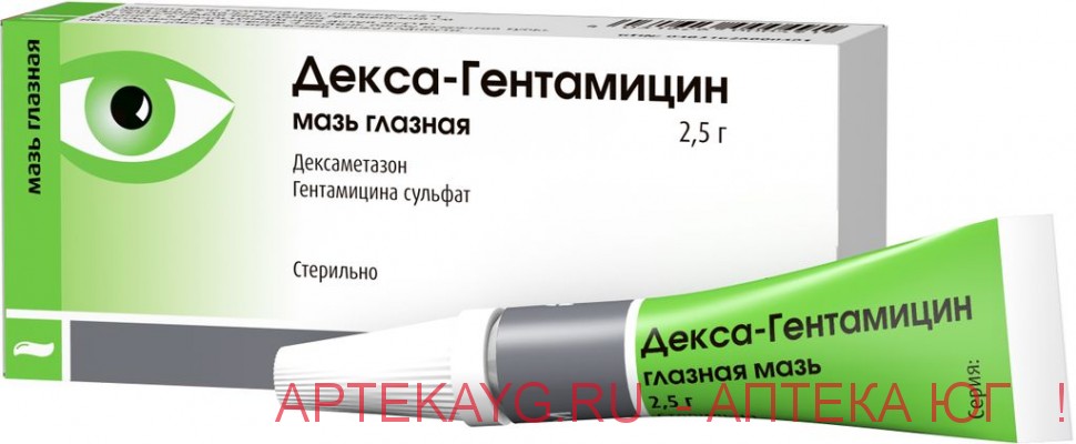 Декса-гентамицин 2,5 гл мазь
