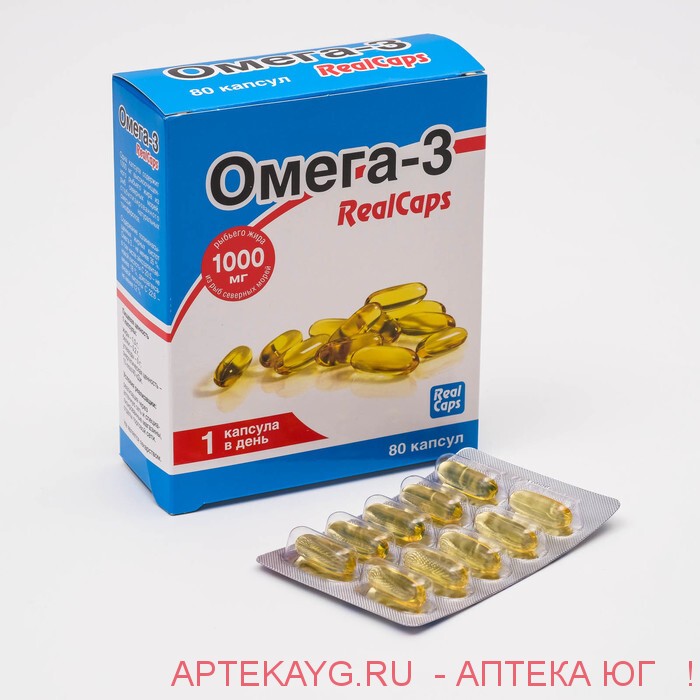 Омега-3 realcaps n80 капс по 1400мг
