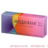 Мидиана 3 мг+0,03 мг таб. п/о плён. №63