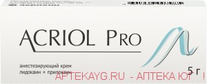 Акриол про 2,5%+2,5% 5,0 крем д/мест/нар прим