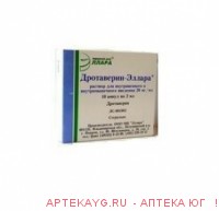 Дротаверин-эллара р-р для в/в и в/м введ. 20мг/мл амп 2мл №25