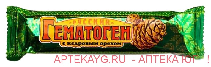 Гематоген "русский" с кедровым орехом 40г (бад)