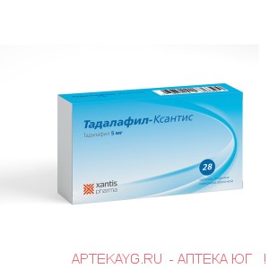 Тадалафил-ксантис 0,005 n28 табл п/плен/оболоч