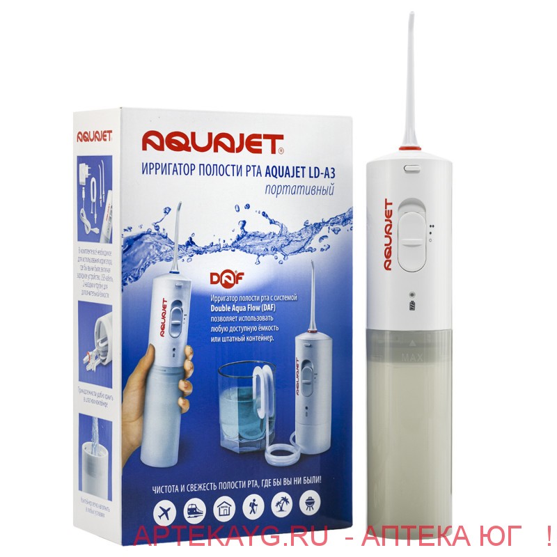 Ирригатор полости рта aquajet ld-a3/серый