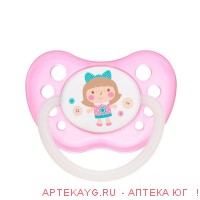 Canpol babies соска-пустышка латекс toys 0-6мес/розовый
