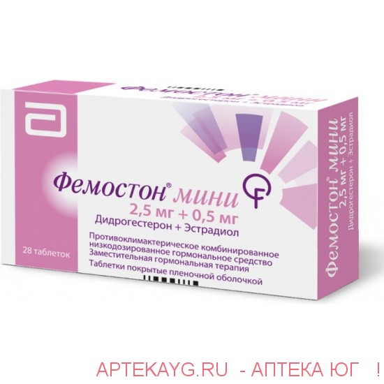Фемостон мини 0,0025+0,0005 n28 таб п/плен/оболоч