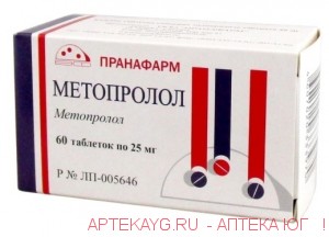 МЕТОПРОЛОЛ 0,025 N60 ТАБЛ /ПРАНАФАРМ/