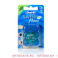 Орал-би зубная нить satin floss мятная 25 м