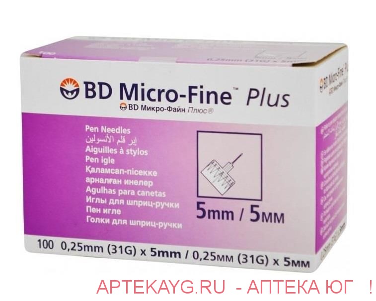 Игла micro-fine plus к инсулин инжектору 31g n100