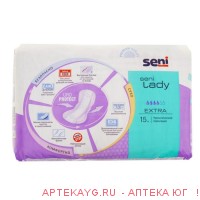 Прокладки урологические seni lady extra по 15 шт.