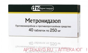 Метронидазол 0,25 n40 табл
