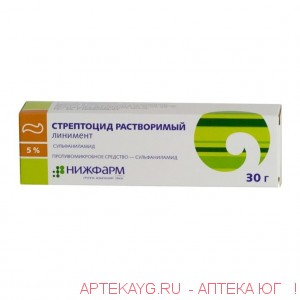 Стрептоцид 5%-30г линимент