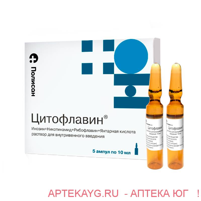 Цитофлавин р-р в/в введ. амп. т/с 10мл №5