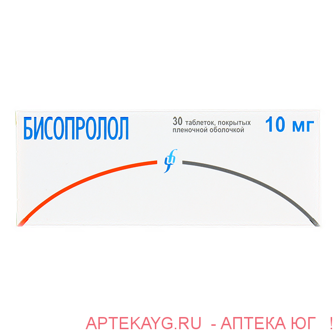 Бисопролол 0,01 n30 табл п/плен/оболоч