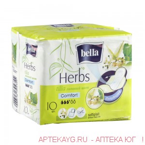 Прокладки традиционные белла herbs tilia komfort №10  софт